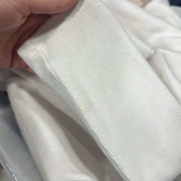 Abercrombie Ribbed White Bodysuit Long Sleeve Basic Capsule Casual Size Large - Picture 11 of 11